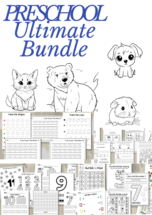 Tracing coloring writing - ThePreschoolPlannerKids